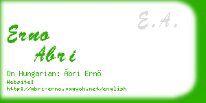 erno abri business card